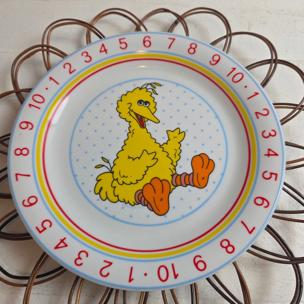 Vintage Sesame Street Big Bird Porcelain Plate JMP Marketing Japan‎ 8.5"